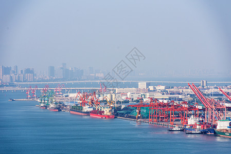 海港厦门码头背景