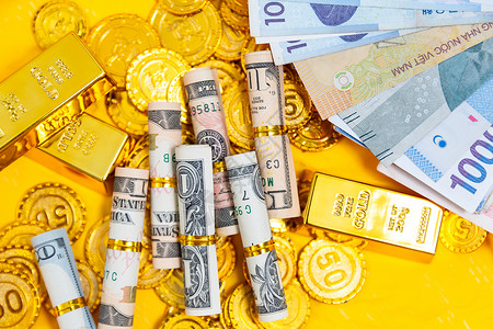 高考中素材金融货币黄金素材背景