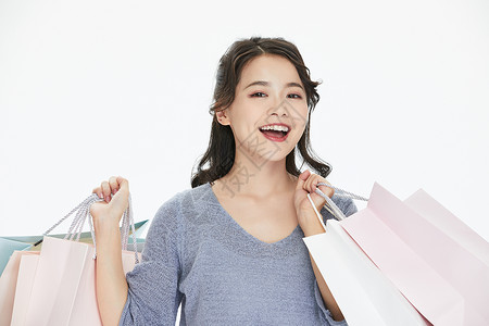 年轻女性消费购物购物节高清图片素材