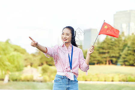 女导游形象背景图片