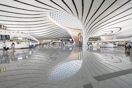 国际建筑日图片北京大兴国际机场内部背景