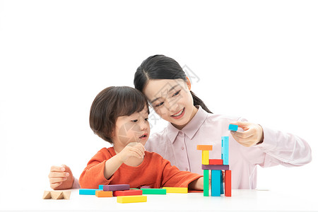 儿童幼教玩积木背景图片
