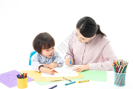 幼儿画儿童幼教老师带学生画画背景