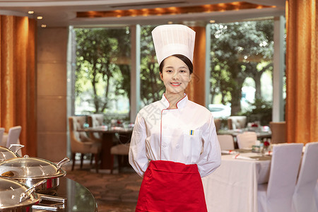 酒店服装酒店服务餐厅厨师背景