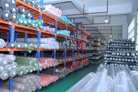 纺织仓库服装素材工厂高清图片