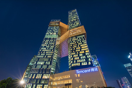 深圳滨海大道夜景经济高清图片