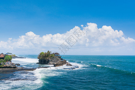 巴厘岛海神庙景区背景图片