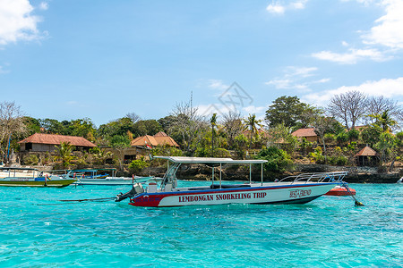 漂浮岛巴厘岛的蓝梦岛背景