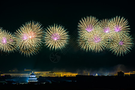 北京天坛的烟花天坛公园高清图片素材