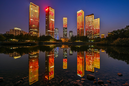 北京望京公园的70周年纪念日高清图片
