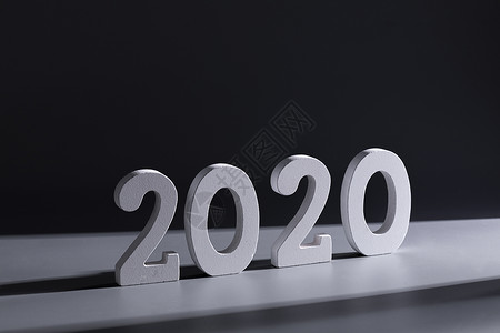 黑白数字素材2020年数字背景
