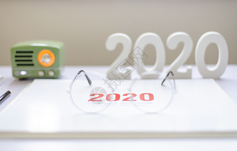 2020年台历模板2020新年数字日历背景