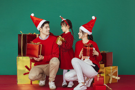 圣诞家庭欢乐形象背景图片