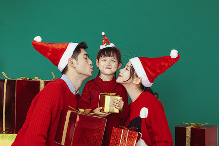 圣诞家庭欢乐形象背景图片