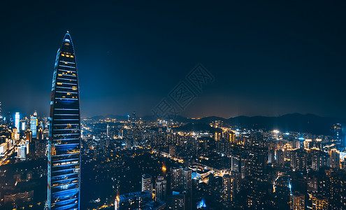 100万深圳城市夜景背景