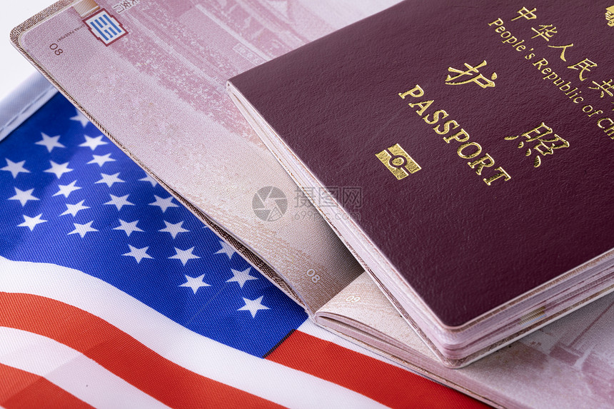 旅游出行护照特写图片