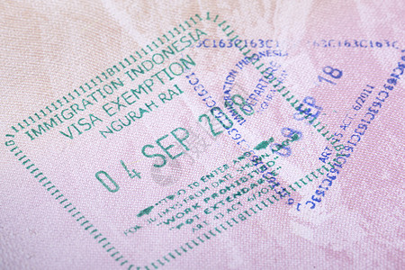 国外标签素材国外留学出国签证visa特写背景