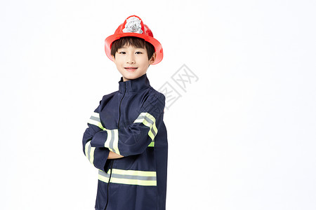 小小消防员形象手势高清图片