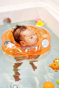 婴儿泳池游泳背景图片
