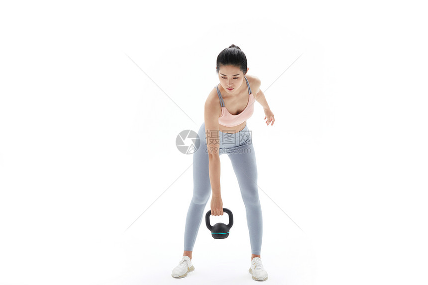 女性运动壶铃图片