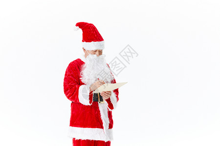 圣诞老人写礼物清单图片