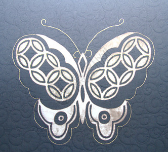 拼布工艺蝴蝶的被子高清图片