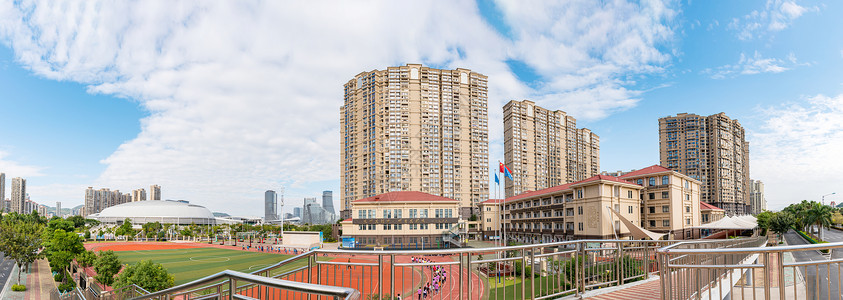 高层阳台小区楼盘背景