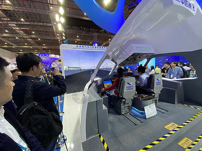 商用飞机上海未来电气化飞机驾驶舱高清图片