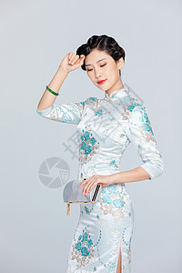 中国风旗袍优雅女性图片