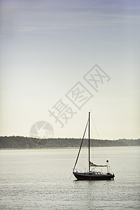 美国华盛顿汤森港孤舟背景图片