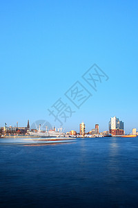 德国汉堡港爱尔贝爱乐乐团大厅远视图背景图片