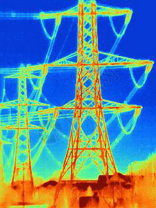 电塔的热图像图片