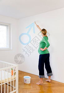 孕妇粉刷墙图片