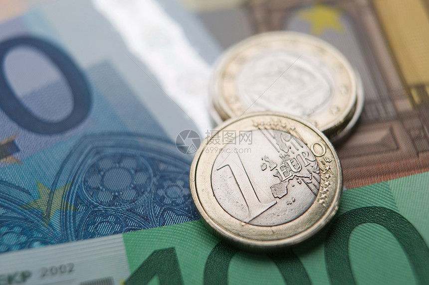 欧元和硬币图片