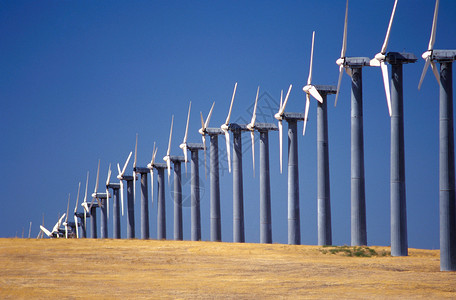 加利福尼亚州的风力发电机高清图片