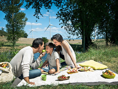 家庭分享素材家庭野餐背景