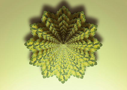 柠檬香油植物的分形图像图片