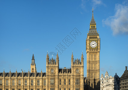 伦敦图标英国伦敦议会大厦背景