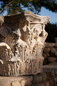 终结罗马遗址，迦太基，突尼斯背景