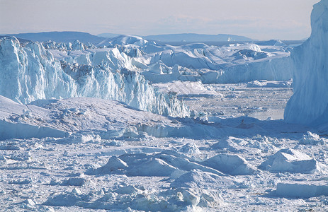 海冰山格陵兰迪斯科湾冰川背景