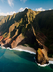 夏威夷纳巴利海岸国家公园的山谷图片
