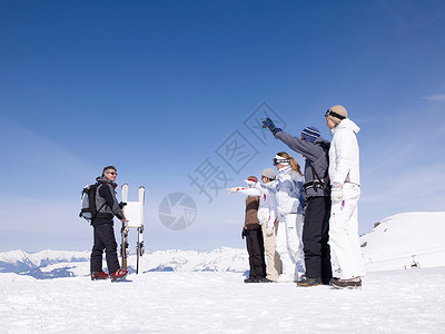 滑雪教练教学课高清图片