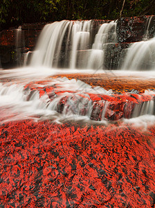 委内瑞拉境内明亮的红色矿物碧玉背景图片
