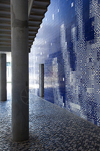 里斯本海洋馆墙壁的琉璃瓦图片