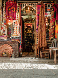 叙利亚大马士革老城服装店图片