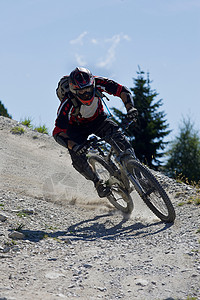 山地自行车速滑背景图片