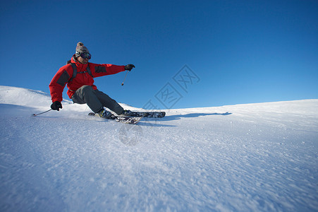 男人滑雪滑雪运动背景