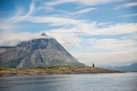 挪威博多山景和峡湾背景