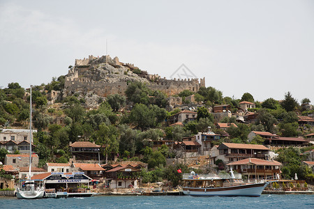 土耳其西梅纳德米尔卡莱考伊莱西恩路卡尔科伊城堡和海滨图片