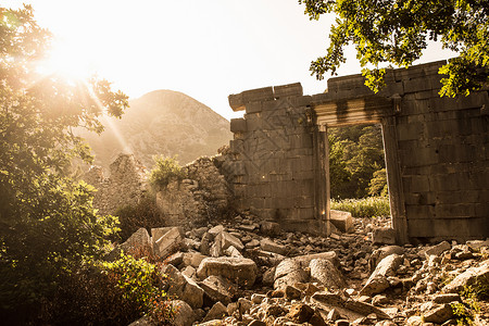 土耳其利西亚路奥林匹斯废墟景观图片